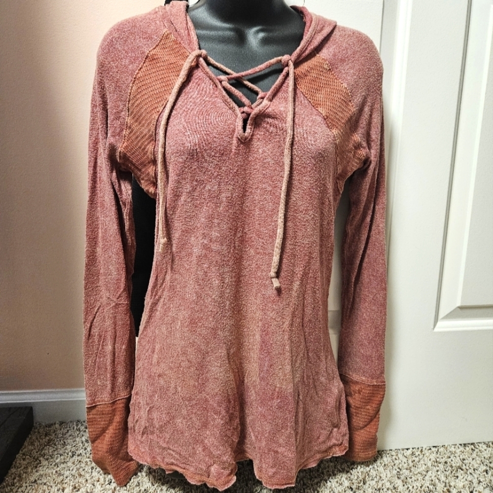 BKE Long Sleeve Distressed Top NWT
